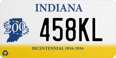 IN license plate 458KL