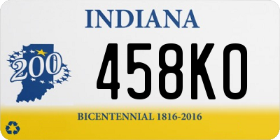 IN license plate 458KO