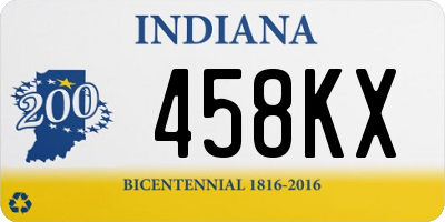 IN license plate 458KX