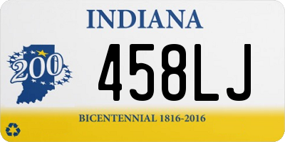 IN license plate 458LJ