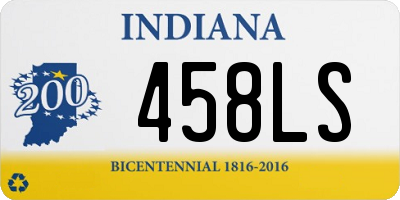 IN license plate 458LS