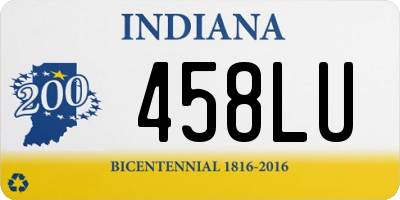 IN license plate 458LU