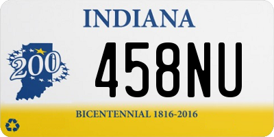 IN license plate 458NU