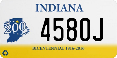 IN license plate 458OJ