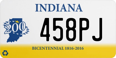 IN license plate 458PJ
