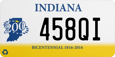 IN license plate 458QI