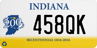 IN license plate 458QK