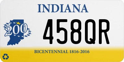 IN license plate 458QR