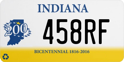 IN license plate 458RF