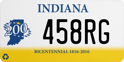 IN license plate 458RG