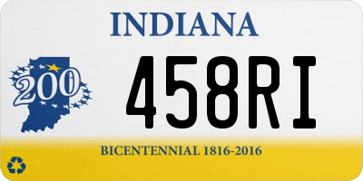 IN license plate 458RI