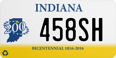 IN license plate 458SH