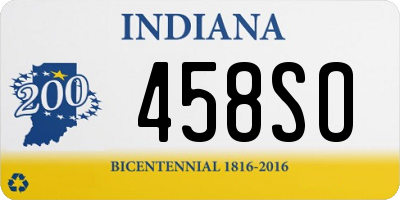 IN license plate 458SO