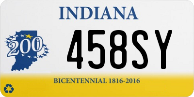 IN license plate 458SY