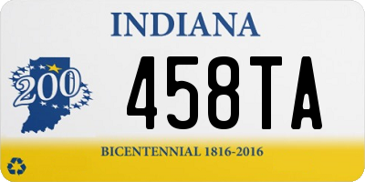 IN license plate 458TA