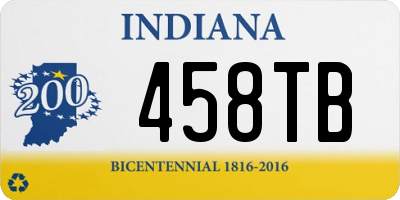 IN license plate 458TB