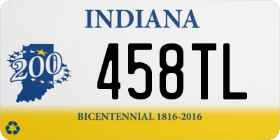 IN license plate 458TL