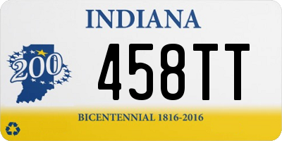 IN license plate 458TT