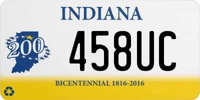 IN license plate 458UC