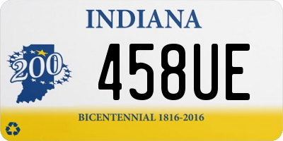 IN license plate 458UE