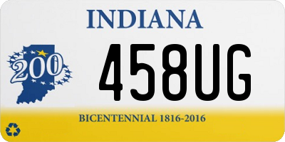 IN license plate 458UG