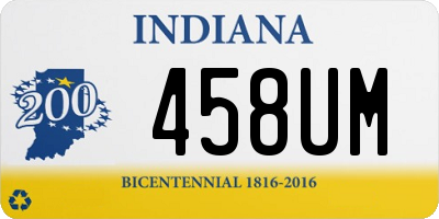 IN license plate 458UM