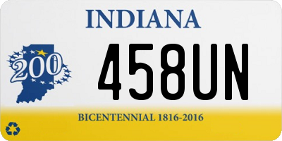 IN license plate 458UN