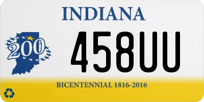 IN license plate 458UU