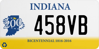 IN license plate 458VB