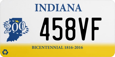 IN license plate 458VF