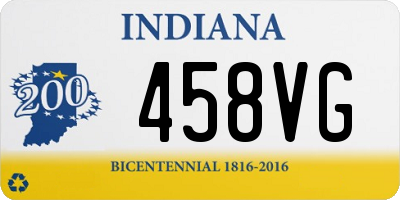 IN license plate 458VG