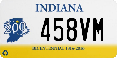 IN license plate 458VM