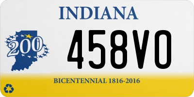 IN license plate 458VO
