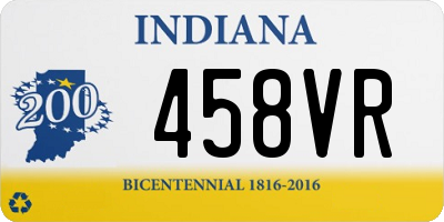 IN license plate 458VR