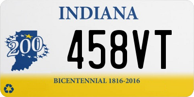 IN license plate 458VT