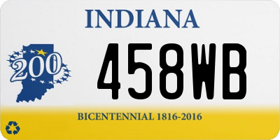 IN license plate 458WB