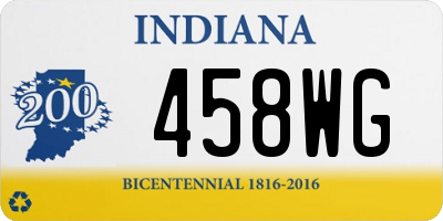 IN license plate 458WG