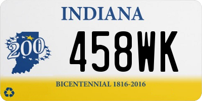 IN license plate 458WK