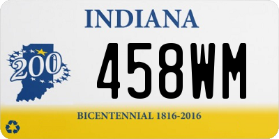 IN license plate 458WM