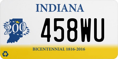 IN license plate 458WU