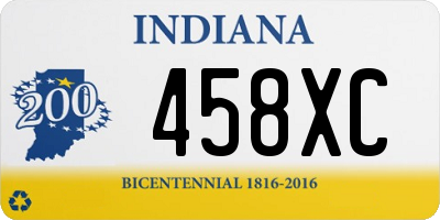 IN license plate 458XC