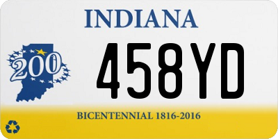 IN license plate 458YD