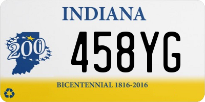 IN license plate 458YG
