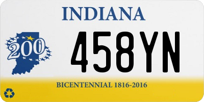 IN license plate 458YN