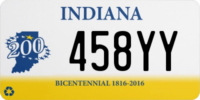 IN license plate 458YY