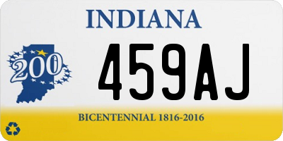 IN license plate 459AJ