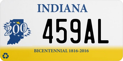 IN license plate 459AL