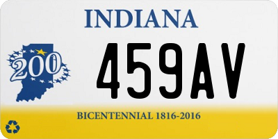 IN license plate 459AV