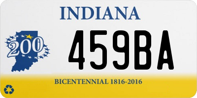 IN license plate 459BA