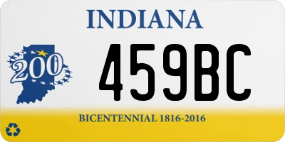 IN license plate 459BC